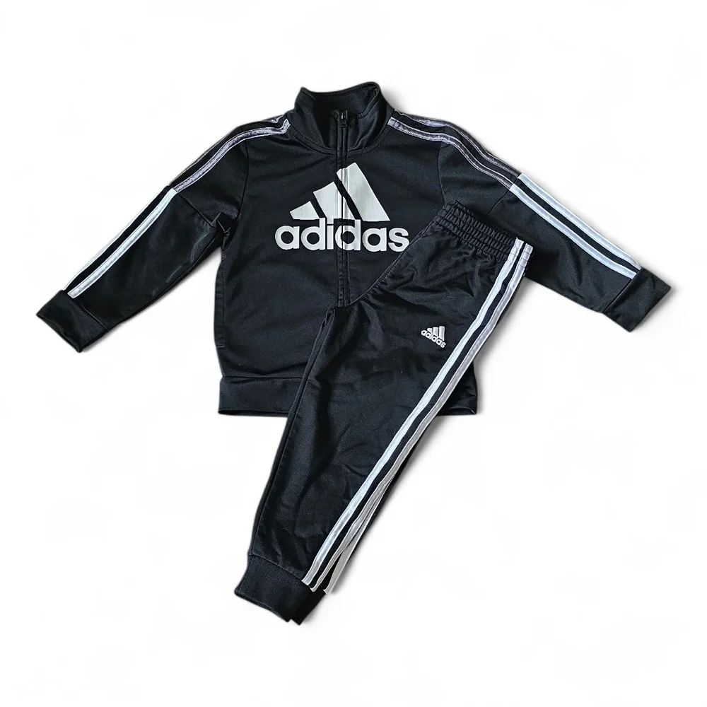 Adidas Kids Black Tracksuit Set Size 3T
